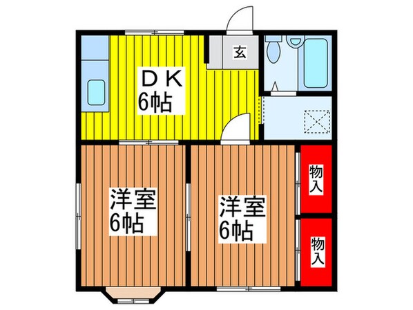 天王山ハイツの物件間取画像